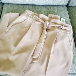 Torrid Tan High Rise Front Tie Slacks